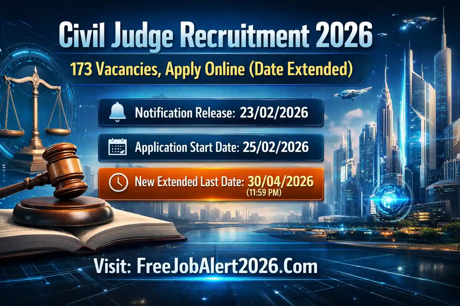 BPSC Civil Judge Recruitment 2026 Official Notification for 173 Vacancies