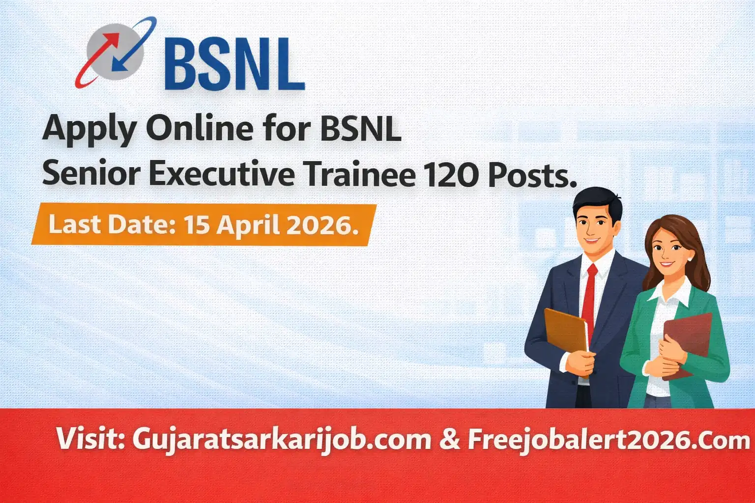 BSNL Senior Executive Trainee SET Recruitment 2026 Notification and Online Form Link