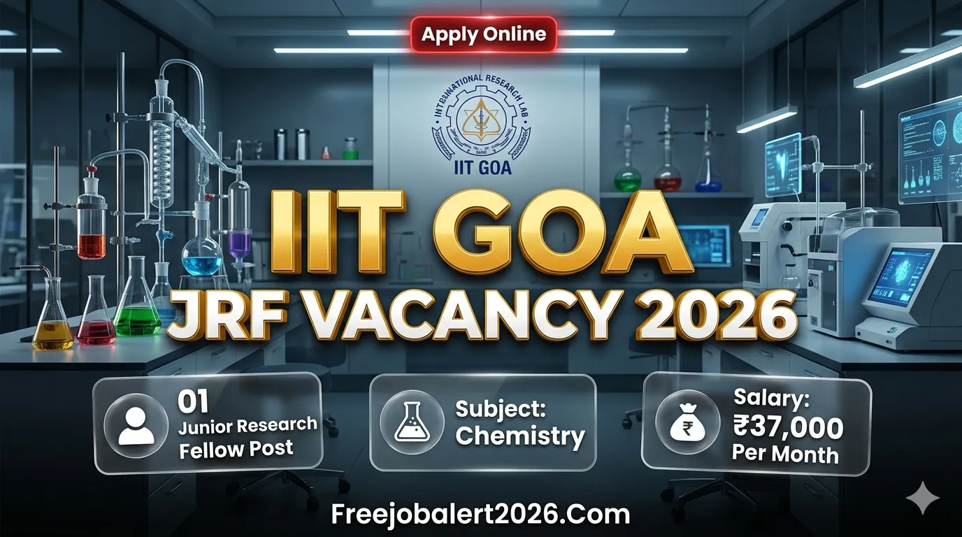 IIT Goa Junior Research Fellow JRF Recruitment 2026 Notification Details Freejobalert2026