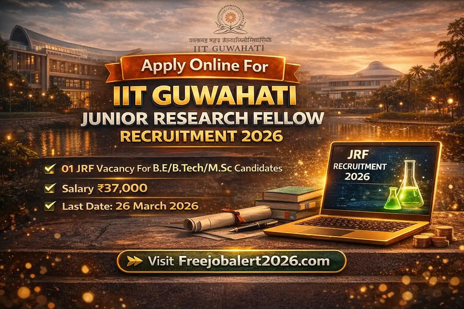 IIT Guwahati Junior Research Fellow Recruitment 2026 Notification And Application Process Freejobalert2026