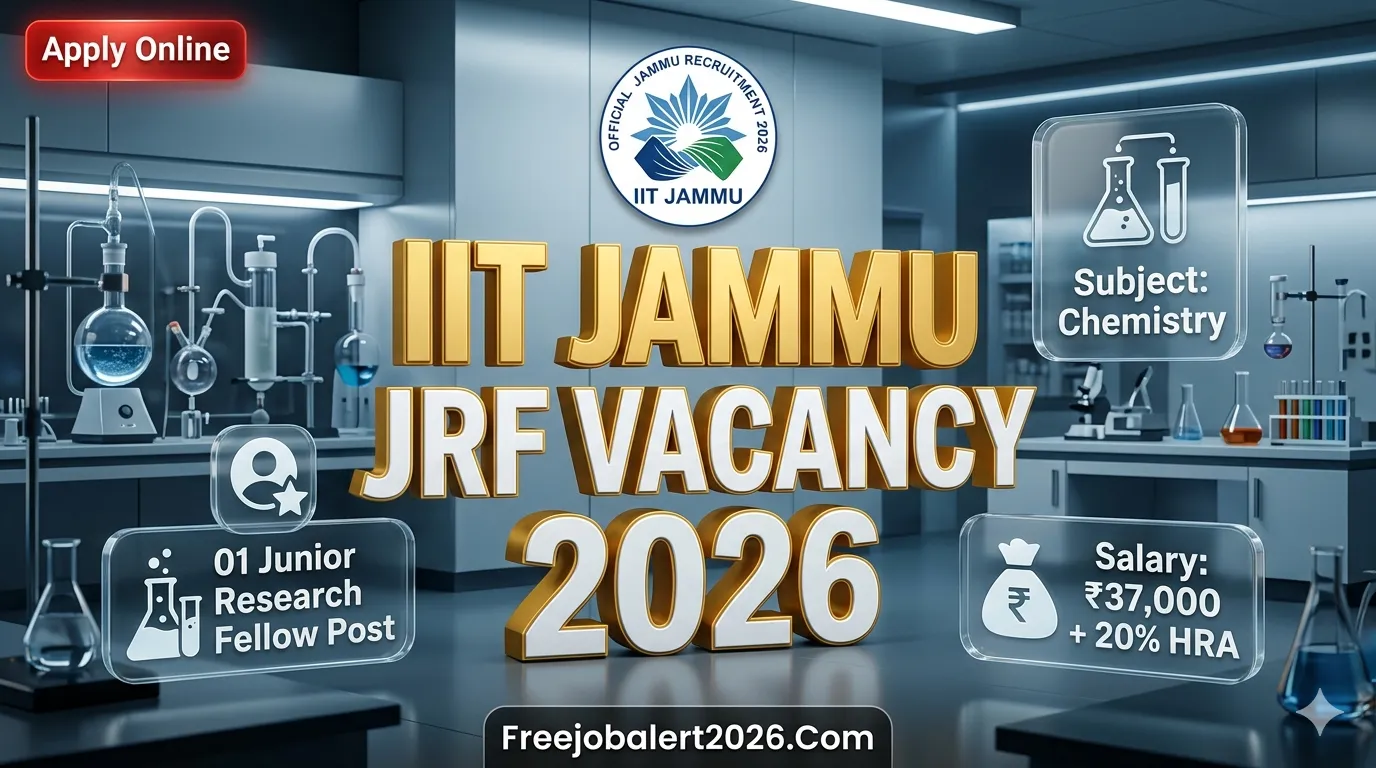 IIT Jammu Junior Research Fellow JRF Recruitment 2026 Notification Details Freejobalert2026