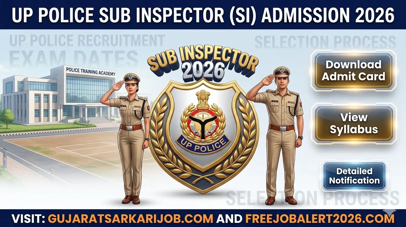 UP Police SI Admit Card 2026 and Answer Key Download Link - Freejobalert2026.Com