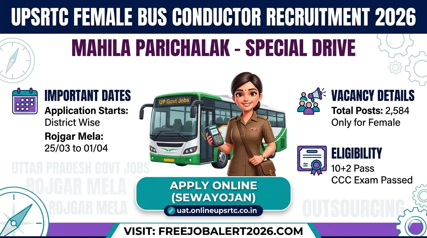 UPSRTC Female Bus Conductor Recruitment 2026 District Wise Vacancy Details