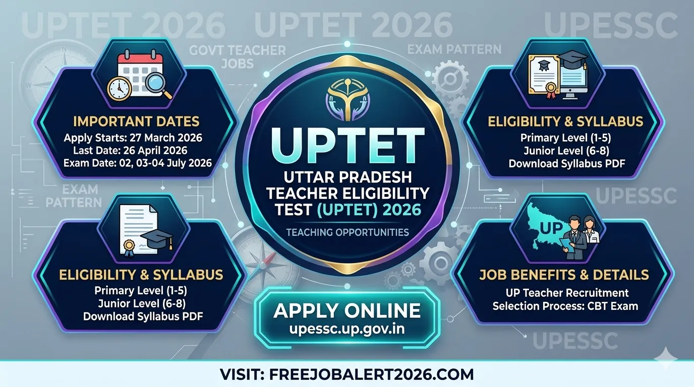 UPTET 2026 Exam Date and Online Application Details Notification