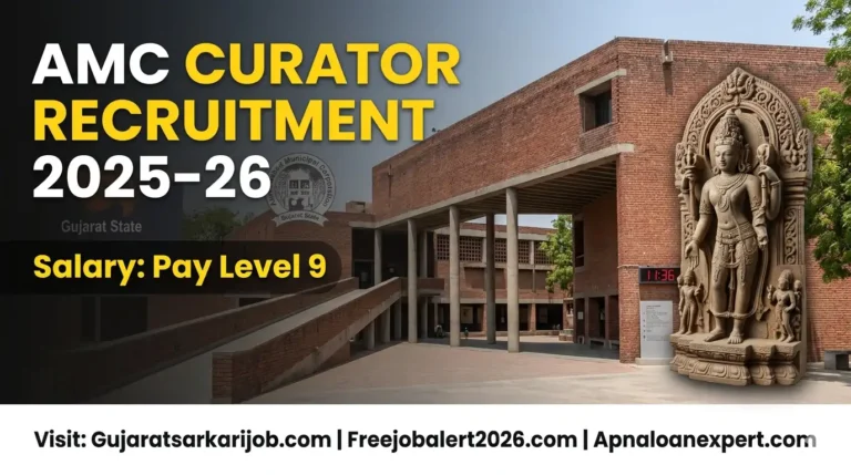 Official Poster for AMC Curator Recruitment 2025-2026 at Sanskar Kendra Museum Ahmedabad