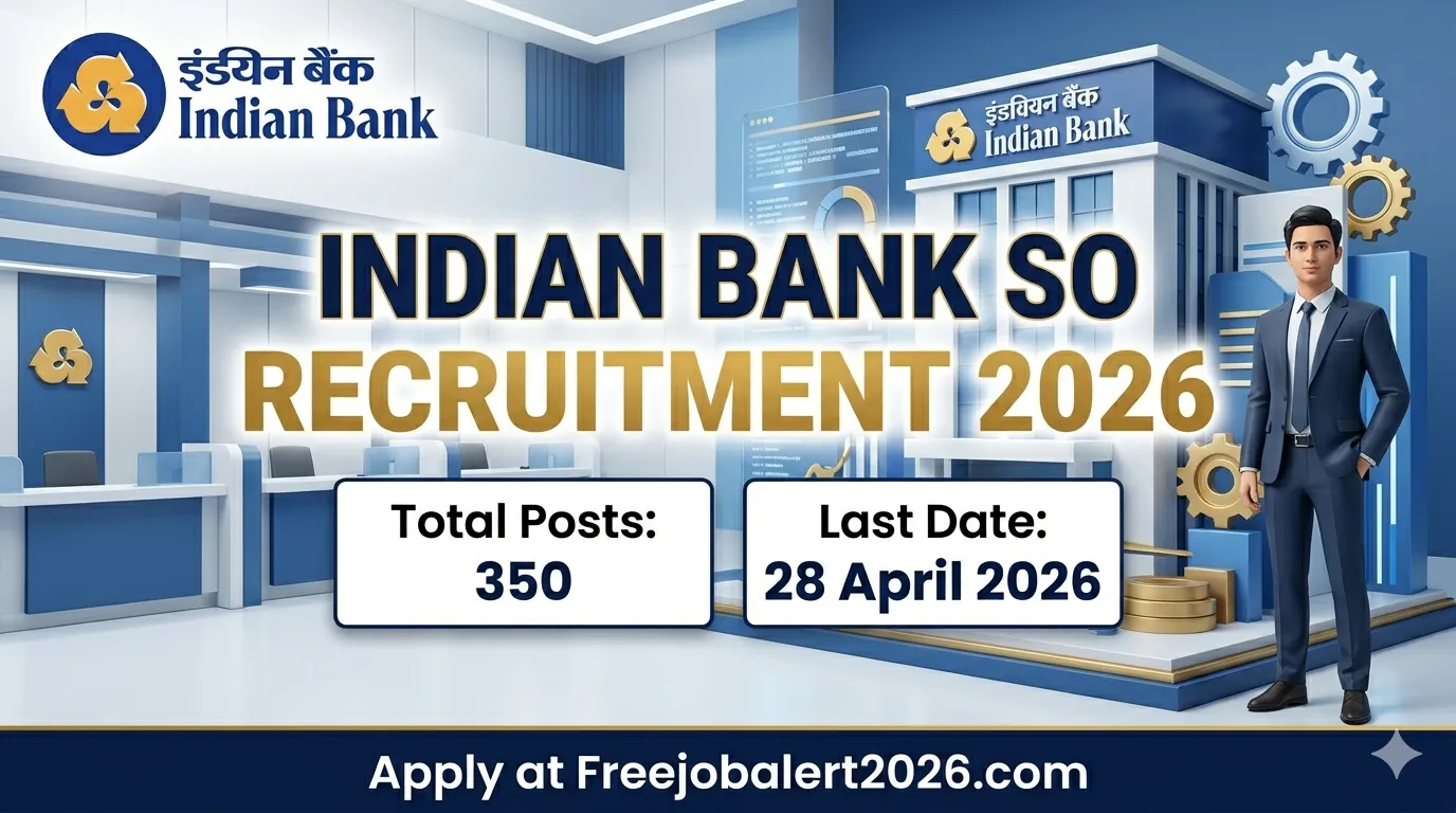 Indian Bank Specialist Officer SO Recruitment 2026 Banner