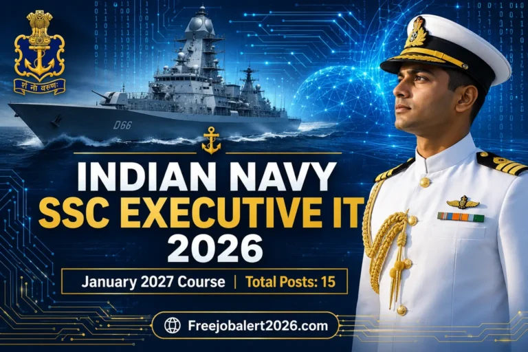 Indian Navy SSC Executive IT Recruitment 2026 Notification Details Banner