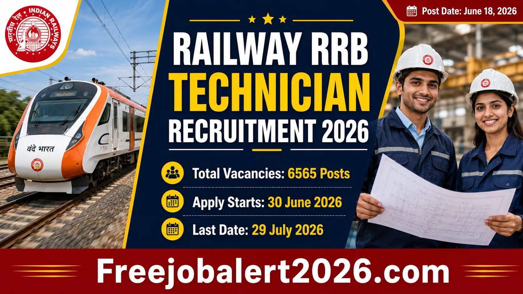 Railway rrb technician recruitment 2026 important links and faq details