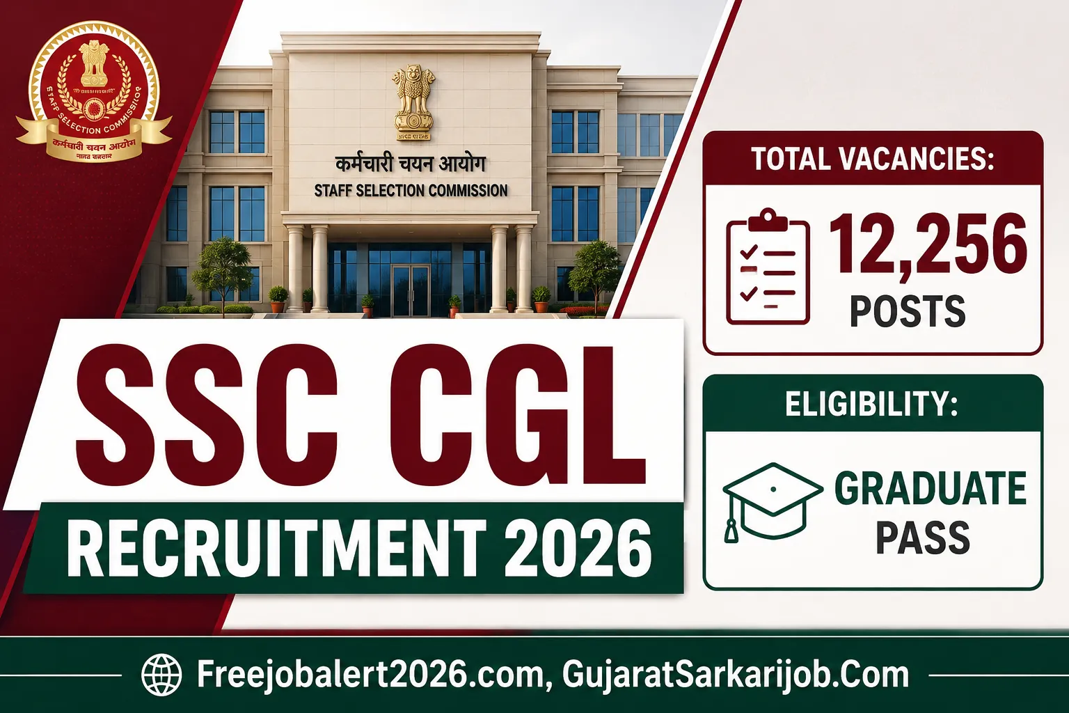 SSC CGL Online Form 2026 Official Notification Banner