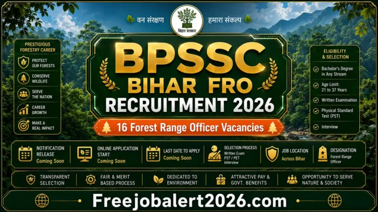 bpssc bihar forest range officer recruitment parameters showing schedule timelines registration fees category vacancies and physical structure criteria